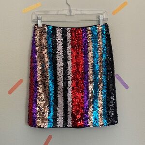 A|X Armani Exchange Sequin Skirt Striped NWT